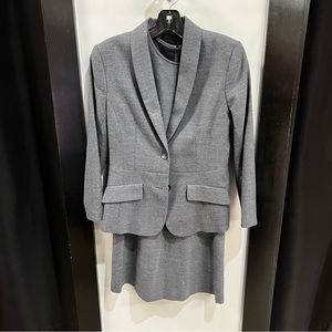 Theory Women's Gray Two-Piece Blazer & Skirt Set